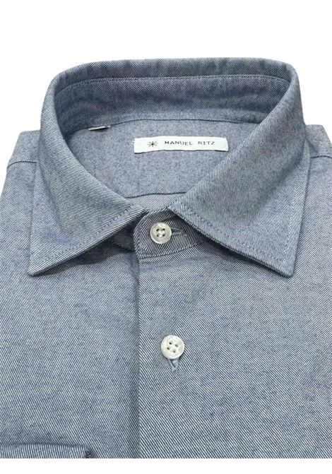 Jeans-effect fabric shirt MANUEL RITZ | shirts | 3732E605LC 24387387